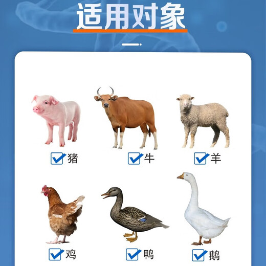 Ruisen veterinary gastrointestinal safety Bacillus subtilis pig, sheep, chicken and duck additive feed additive veterinary drug manufacturer direct sales gastrointestinal safety 50g * 5 bags