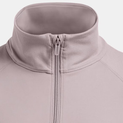 安德玛（Under Armour）纯色立领拉链设计插肩长袖夹克外套女款浅粉色 浅粉色 S
