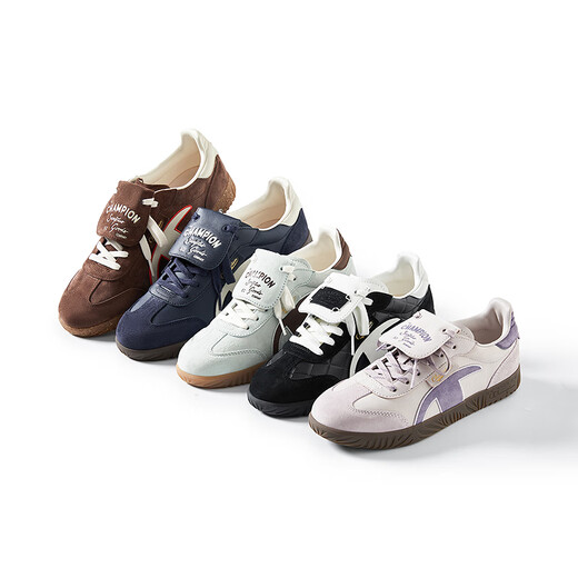 Champion【丁禹兮同款】冠军25秋季新品T头德训鞋女潮流复古休闲鞋男 浅紫（女款） 36 (225mm)
