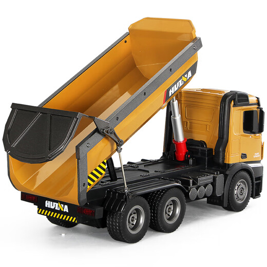 Camion à benne basculante Zhouge Mine Grande télécommande camion alliage Tamion à benne basculante Véhicule de charge de chargement de véhicule électrique pour enfants à 10 canaux + 2000 mAh durée de vie de batterie + service de maintenance gratuite
