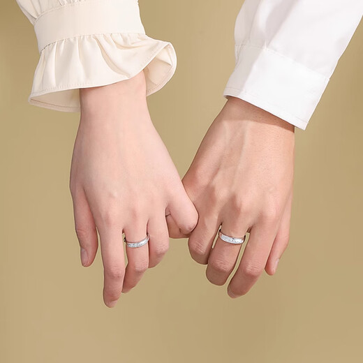 MZMZ platinum ring mountain alliance and sea oath pt950 platinum couple ring engagement ring proposal birthday anniversary gift light luxury model-mountain and sea ring