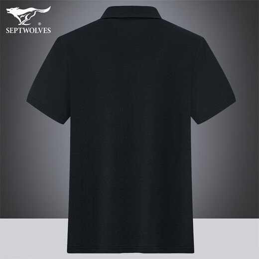 Sieben Wolfs [Cool] Ice Seide Kurzarm T-Shirt Herren Sommer Neues High-End-Lapel Daddy Polo-Hemd Sieben Wolfs [Ice Seide] 6623 Dunkelblau (Baumwolle 44,0% S 165/48a [120jin [Jin entspricht 0,5 kg] ~ 130jin [Jin gleichen 0,5 kg]]]]