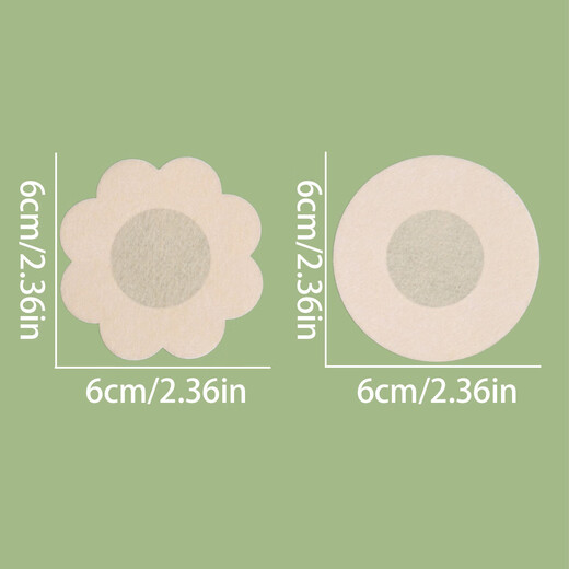 夏日刚需吊带婚纱自由液态胸贴女防凸点裸感婚纱隐形无痕硅胶乳贴 一次性花形10片装