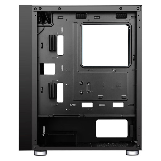 SAMA Suzaku desktop computer main case front panel iron mesh/double-sided cooling holes/wide body hardware/support ATX Suzaku air black chassis + 4 prism 4PRO temperature-controlled ARGB fans