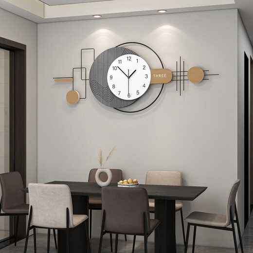 Jiujiuda Uhr Wohnzimmer Leicht Luxus moderne einfache Heim -Esszimmeruhr Hängende Wand Personalisierte kreative Mode -Internet -Promi Dekorative Wanduhr WM844 [100x40cm>