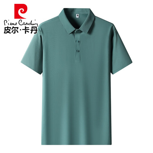 皮尔卡丹珠地速干polo衫男士冰感夏季商务短袖无缝压胶polo衫工作服冰丝T 12357杏色 M