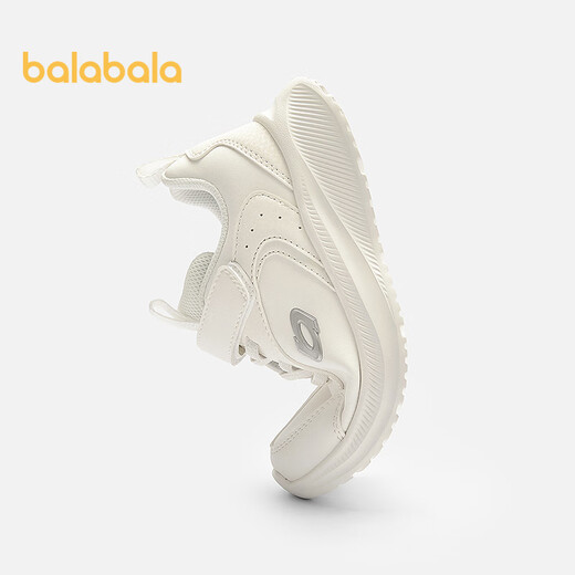 Balabala children's shoes children's sports shoes boys and girls running shoes light and breathable 2025 new autumn and winter shoes campus white shoes