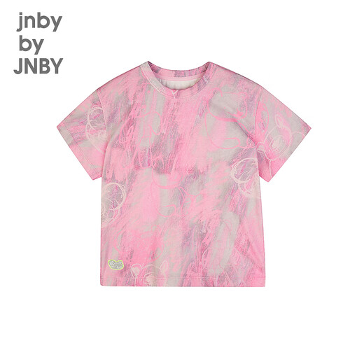 jnby by JNBY新款江南布衣童装H型圆领宽松套头短袖T恤25春男女童1P3111620 691/杂灰粉 140 cm