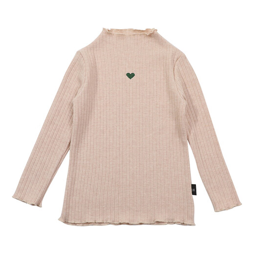 G.duck girls thin knitted bottoming shirt spring and autumn 2025 new children's sweater autumn long-sleeved T-shirt baby tops lotus root pink 90 cm