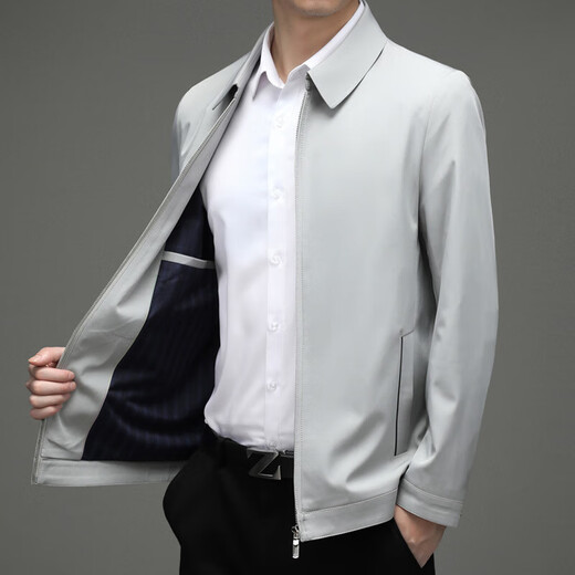 
DVHNMK brand men's jacket men's spring and autumn new style business casual high-end lapel executive jacket jacket black lapel [spot quick delivery] M 170 [recommended 110-130Jin [Jin equals 0.5 kg]]