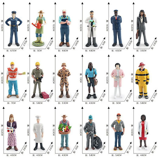 OTHER simulated doll model worker auto repair worker teacher chef farmer firefighter doctor nurse feeding place T15866 83g in all walks of life