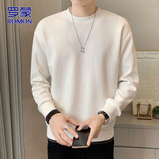 ROMON sweatshirt men's spring and autumn casual heavyweight long-sleeved T-shirt men's loose jacket tops men's clothing