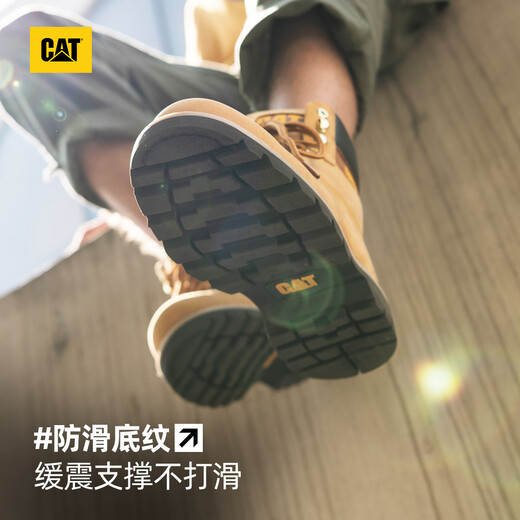 
CAT Carter Big Yellow Boots Martin Boots Men's Boots Cowhide Goodyear Outdoor Working Hiking Boots P725756O1EDC25 Classic Model 42