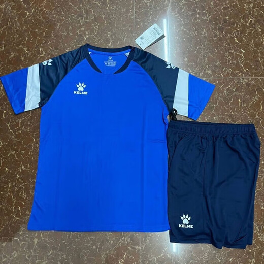 
KELME football suit custom Kamei short-sleeved jersey men's and women's competition training team uniform quick drying breathable printing number sport 010 black 2XL