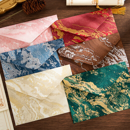 Snow Bunch of Gilt envelopped enveloppe lettre de papier ensemble rétro Bénédiction de peinture chaude Bénédiction de voeux manuscrit Réfession romantique LETT LOTRE POST CARTE POSTE CRÉATIVE INvitation créative Invitation Niche Papier spécial Plus Enveloppe de relief [9921] Rétro Système 1 Pack 3 Enveloppes 6 lettres papier LETTRE