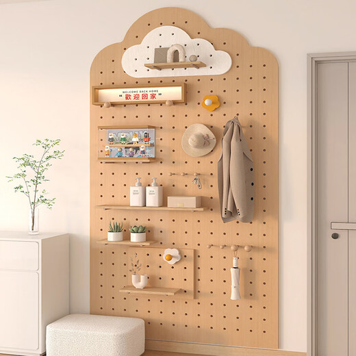 Fenglang Cave Board Dressing Mirror Cave Board Eingang Eingang Eingang Veranda Regal Massives Holzwolkenlager -Rack Wandbügel Dressing [Customized] Größe und Farbe [Elektrische Messkasten/Schalter/Spiegel] Kontakt Kundendienst