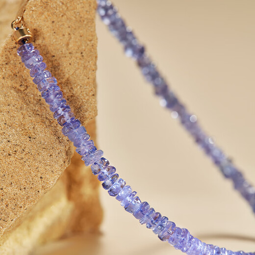 OeinOEINECI jewelry tanzanite bracelet 18K gold faceted tanzanite beaded bracelet 3.5-4.0mm 17cm