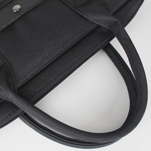 
Jianteng can print large capacity wear-resistant waterproof canvas thickened file bag three-dimensional office portable business zipper bag conference bag business briefcase laptop bag 826 black length 38cm*width 6cm*height 30cm