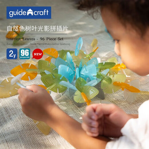Les grandes feuilles naturelles, les flocons de neige, les blocs de construction en plastique, les jouets, l'intelligence des enfants, 2 ans, 3 G16835 Organisation colorée carrée, 96 pièces