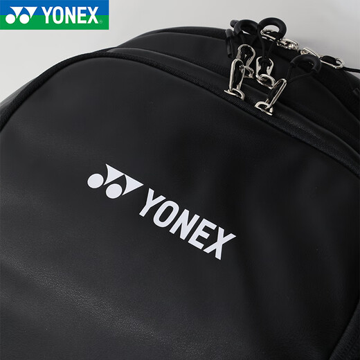 YONEX尤尼克斯双肩羽毛球包 独立鞋仓 男女款 收纳球包 单肩斜挎包书包 BA346CR 黑 双肩包