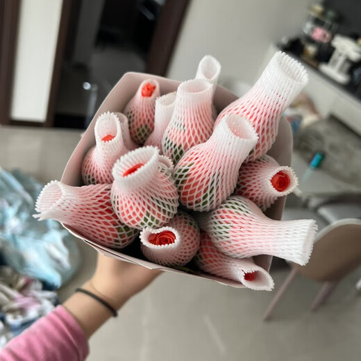 Rose Flower Shop's same flower Kunming base direct birthday fresh-cut bouquet vase Chinese Valentine's Day gift 8+2 pink roses (loss prevention, no after-sales service)