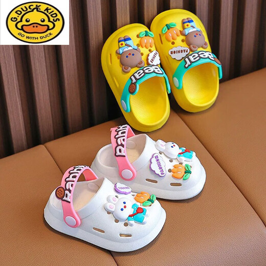 G.Duckkids Baby Slippers Boys's Childrens Hole Обувь 2024 Летние младенцы и малыши против SLIP Soft Sole Sandal