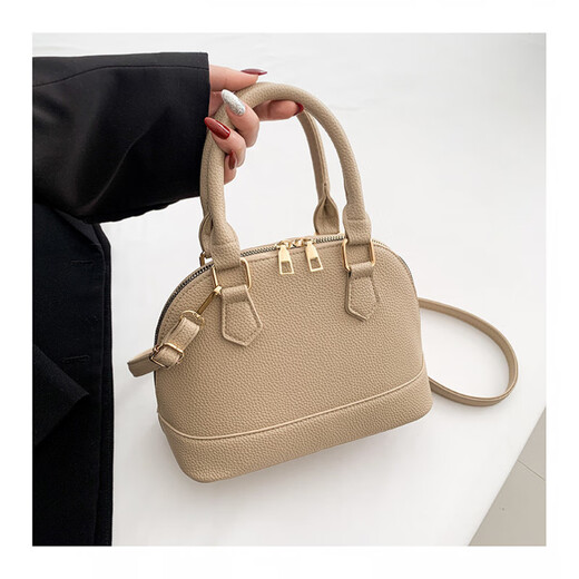Espantapájaros bolso pequeño para mujer 2025 nueva moda retro bolso de concha portátil simple casual bolso cruzado de un solo hombro para mujer novia esposa madre regalo de la madre blanquecino