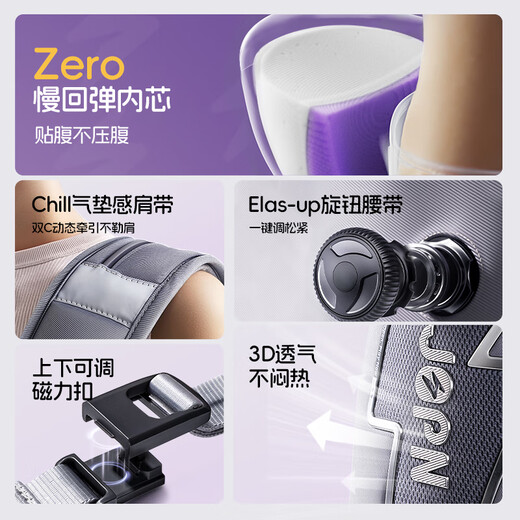 JOPN礼盒装腰凳0-36月婴儿背带前抱式抱娃神器减震四季通用儿童背婴带 陨石灰减压款+口水巾