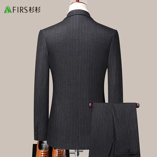 Shanshan Anti-wrinkle Stylish Suit Men's Slim Business Casual Striped Workwear Groom's Wear Wedding Dress