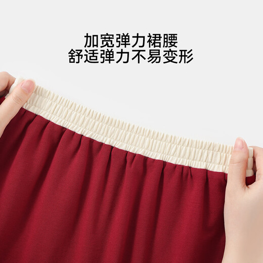英氏（YEEHOO）女童套装儿童衣服夏季时尚元气短袖短裙两件套夏装新款中大童装 灵动韵律车厘子红（套装） 150 cm【顺丰包邮&极速达】