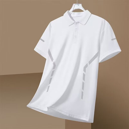 2025 Sommer neuer Männer mit kurzärärmernem Polo-Hemd Revers halbärmelig geschäftsgeschäftsgeschäftsgeschäfts vielseitig, locker großer Top DM Huichao Bay T677 Black XL