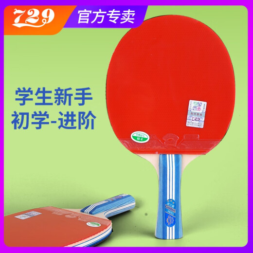 729友谊金一星二星三星四星乒乓球拍5层全木球拍直拍横拍单支 郝帅一星(短柄) 直拍