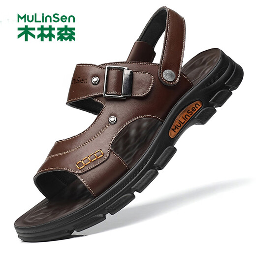 木林森（MULINSEN）凉鞋中年男士沙滩鞋户外便捷两穿男士凉拖鞋V2197958