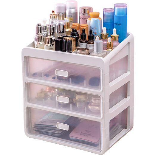 Tableau de rangement cosmétique transparent Tableuse coiffeuse Produits de soins de la peau Masque à lèvres Masque Box Box Armoire de rangement de rangement de bureau 9276 Extra large quatre couches [recommandée par Internet Celebrity]