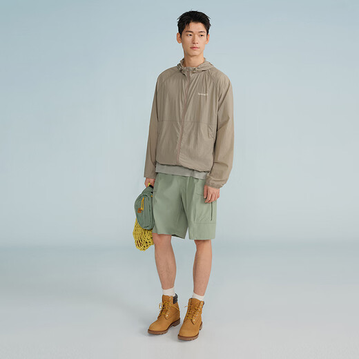 添柏岚（Timberland）官方男装快干短裤新户外运动休闲透气|A677F A677FEC6/绿湾色 L