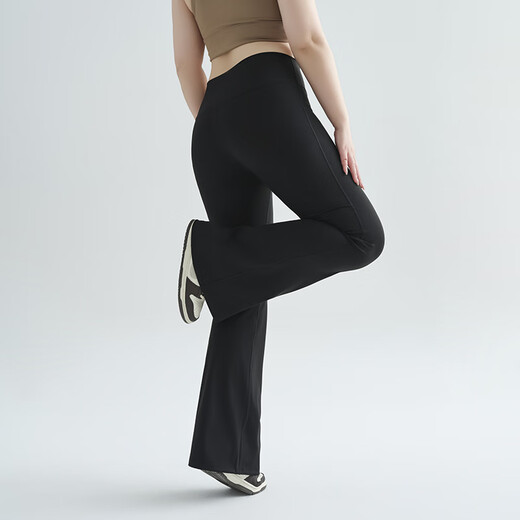 Chicnear large size yoga pants skirt real two piece with butt curtain fat girl fat mm Pilates fitness pants sweatpants black-regular under 165cm 2XL recommended 145-160Jin Jin is equal to 0.5 kg