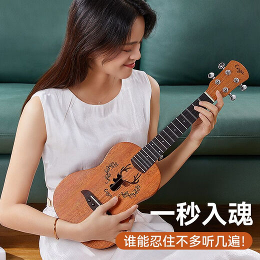 Ibanezcega尤克里里初学者23寸男女入门级官方乌克丽丽儿童小吉他 23英寸透明色+Eva包 23英寸