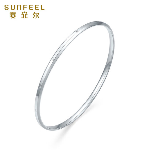 Saphire platinum bracelet PT950 simple fashionable bracelet for birthday gift, about 7.65 grams 56mm