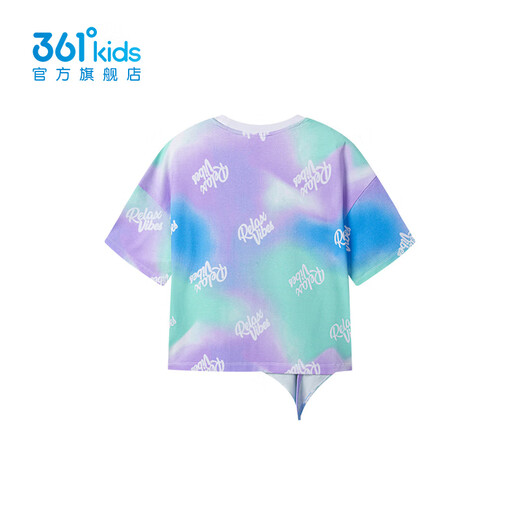 
361 children's clothing, short-sleeved sweater for boys and girls, thin quick-drying 2025 summer new T-shirt, medium-sized children's top, purple rose, K62323214 160 cm
