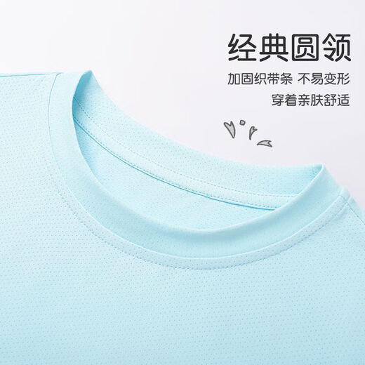 He Jiagong's new style girls' summer short-sleeved T-shirt suit summer ice silk cool top medium-sized children's quick-dry shorts DGR15829X purple + NIA15829K black 90 cm Recommended 20-25 Jin [Jin equals 0.5 kg]