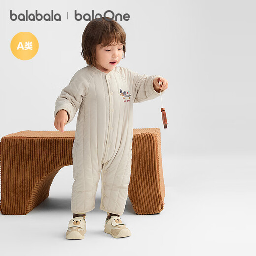 巴拉巴拉balaOne婴儿连体衣宝宝棉服爬服哈衣2025简约时尚萌208325120201