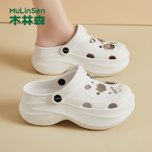 Chaussures de trou de Mulinsen pour femmes portant des sandales de plage sportives de merde de merde pour les sandales à semelles épaisses pour les femmes