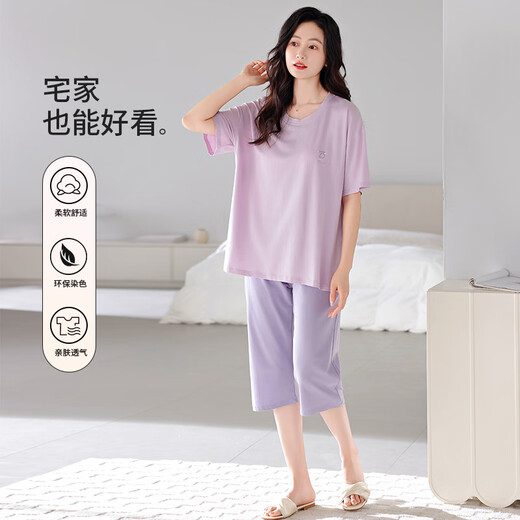 Lamiu pijamas femenino nuevo algodón modal de verano con almohadilla con almohadilla de la almohadilla de la almohadilla de la almo