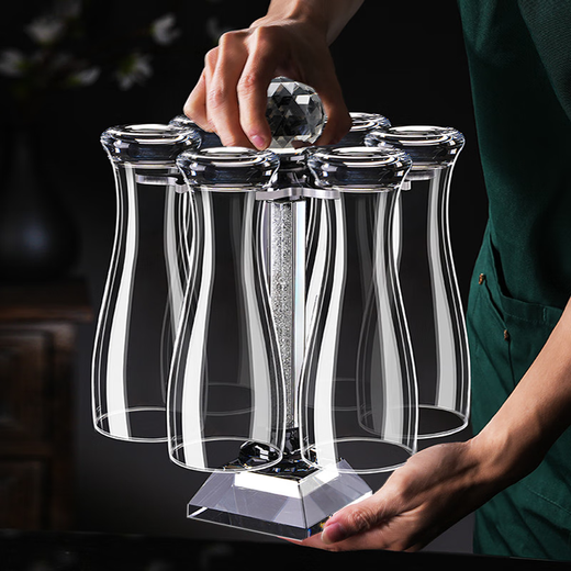 Sailotou 2025 new craft beer cup, light luxury and high-looking crystal glass draft beer cup, household large-capacity cup, small 350ml, affordable 4 pieces