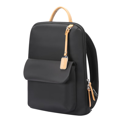 Bopai laptop backpack for women business commuting bag genuine leather backpack small college student schoolbag women black