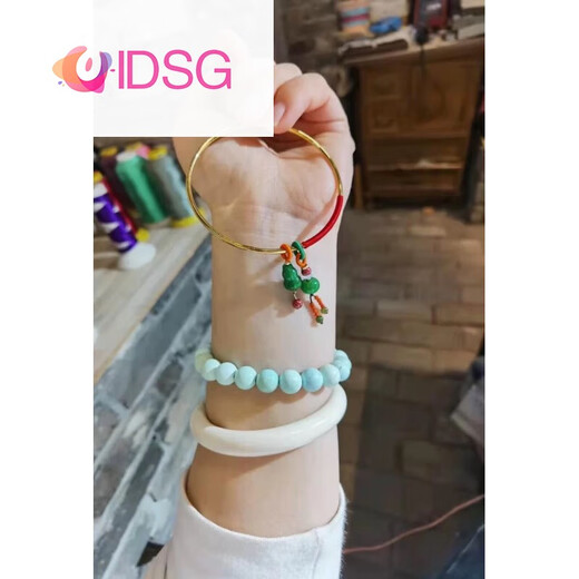 OIDSG Hubei raw ore high-porcelain turquoise round bead bracelet bracelet handheld loose beads men and women support identification around 11 6198