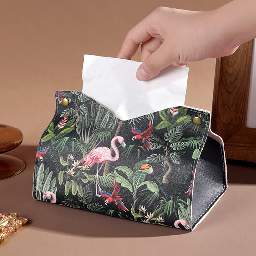 Retro style European and American cute cosmetics storage bag for men and women that can hold tissue bags and bags, pink flower sea