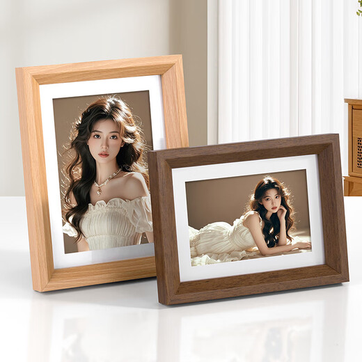 
Jin Longxing photo frames are placed in Taipei European style hanging painting wall photo wall wedding photo baby photo frame 6 inches to simple wood color-9906-1-Manufacturer direct post