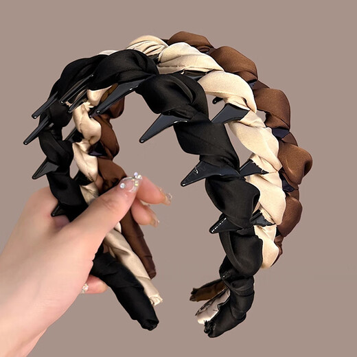 Two Worlds Summer High Headband Women's 2025 New Daily Wear Face Wash Special Headband Pressed Hairpin Hair Bundle Headwear Black Hairband