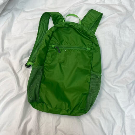 Single spot Meishan outdoor lightweight waterproof backpack unisex travel mountaineering bag 15 liter folding bag bright green